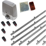 Σετ μοτέρ συρόμενης πόρτας MEKO-8 με 5 τηλεχειριστήρια, 7m μεταλλική κρεμαγιέρα και φωτοκύτταρα με ανακλαστήρα