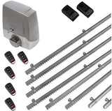 Σετ μοτέρ συρόμενης πόρτας MEKO-8 με 5 τηλεχειριστήρια, 8m μεταλλική κρεμαγιέρα και φωτοκύτταρα ενσύρματα