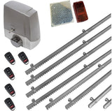 Σετ μοτέρ συρόμενης πόρτας MEKO-8 με 5 τηλεχειριστήρια, 8m μεταλλική κρεμαγιέρα και φωτοκύτταρα με ανακλαστήρα