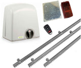 Σετ μοτέρ συρόμενης πόρτας PROTECO STRIKE-5 με 1 τηλεχειριστήριο, 3m μεταλλική κρεμαγιέρα και φωτοκύτταρα με ανακλαστήρα