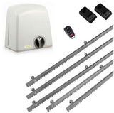 Σετ μοτέρ συρόμενης πόρτας PROTECO STRIKE-5 με 1 τηλεχειριστήριο, 5m μεταλλική κρεμαγιέρα και φωτοκύτταρα ενσύρματα