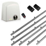 Σετ μοτέρ συρόμενης πόρτας PROTECO STRIKE-5 με 1 τηλεχειριστήριο, 6m μεταλλική κρεμαγιέρα και φωτοκύτταρα ενσύρματα