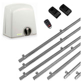 Σετ μοτέρ συρόμενης πόρτας PROTECO STRIKE-5 με 1 τηλεχειριστήριο, 7m μεταλλική κρεμαγιέρα και φωτοκύτταρα ενσύρματα