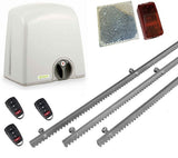 Σετ μοτέρ συρόμενης πόρτας PROTECO STRIKE-5 με 3 τηλεχειριστήρια, 3m μεταλλική κρεμαγιέρα και φωτοκύτταρα με ανακλαστήρα