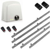 Σετ μοτέρ συρόμενης πόρτας PROTECO STRIKE-5 με 3 τηλεχειριστήρια, 5m μεταλλική κρεμαγιέρα και φωτοκύτταρα ενσύρματα