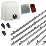 Σετ μοτέρ συρόμενης πόρτας PROTECO STRIKE-5 με 3 τηλεχειριστήρια, 7m μεταλλική κρεμαγιέρα και φωτοκύτταρα με ανακλαστήρα