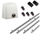 Σετ μοτέρ συρόμενης πόρτας PROTECO STRIKE-5 με 4 τηλεχειριστήρια, 4m μεταλλική κρεμαγιέρα και φωτοκύτταρα ενσύρματα