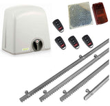 Σετ μοτέρ συρόμενης πόρτας PROTECO STRIKE-5 με 4 τηλεχειριστήρια, 4m μεταλλική κρεμαγιέρα και φωτοκύτταρα με ανακλαστήρα