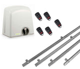 Σετ μοτέρ συρόμενης πόρτας PROTECO STRIKE-5 με 5 τηλεχειριστήρια και 4m μεταλλική κρεμαγιέρα