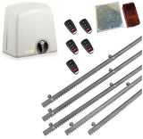 Σετ μοτέρ συρόμενης πόρτας PROTECO STRIKE-5 με 5 τηλεχειριστήρια, 5m μεταλλική κρεμαγιέρα και φωτοκύτταρα με ανακλαστήρα