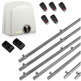 Σετ μοτέρ συρόμενης πόρτας PROTECO STRIKE-5 με 5 τηλεχειριστήρια, 7m μεταλλική κρεμαγιέρα και φωτοκύτταρα ενσύρματα