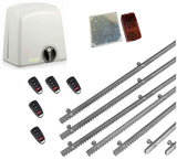 Σετ μοτέρ συρόμενης πόρτας PROTECO STRIKE-5 με 5 τηλεχειριστήρια, 7m μεταλλική κρεμαγιέρα και φωτοκύτταρα με ανακλαστήρα