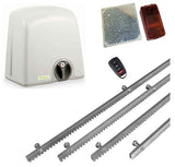 Σετ μοτέρ συρόμενης πόρτας PROTECO STRIKE-8 με 1 τηλεχειριστήριο, 4m μεταλλική κρεμαγιέρα και φωτοκύτταρα με ανακλαστήρα