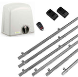 Σετ μοτέρ συρόμενης πόρτας PROTECO STRIKE-8 με 1 τηλεχειριστήριο, 6m μεταλλική κρεμαγιέρα και φωτοκύτταρα ενσύρματα