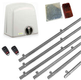 Σετ μοτέρ συρόμενης πόρτας PROTECO STRIKE-8 με 2 τηλεχειριστήρια, 6m μεταλλική κρεμαγιέρα και φωτοκύτταρα με ανακλαστήρα