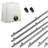 Σετ μοτέρ συρόμενης πόρτας PROTECO STRIKE-8 με 2 τηλεχειριστήρια και 7m μεταλλική κρεμαγιέρα