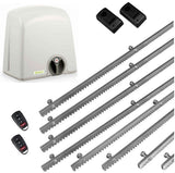 Σετ μοτέρ συρόμενης πόρτας PROTECO STRIKE-8 με 2 τηλεχειριστήρια, 8m μεταλλική κρεμαγιέρα και φωτοκύτταρα ενσύρματα