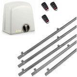 Σετ μοτέρ συρόμενης πόρτας PROTECO STRIKE-8 με 3 τηλεχειριστήρια και 5m μεταλλική κρεμαγιέρα