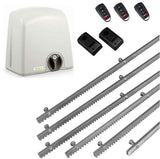 Σετ μοτέρ συρόμενης πόρτας PROTECO STRIKE-8 με 3 τηλεχειριστήρια, 6m μεταλλική κρεμαγιέρα και φωτοκύτταρα ενσύρματα