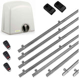 Σετ μοτέρ συρόμενης πόρτας PROTECO STRIKE-8 με 3 τηλεχειριστήρια, 8m μεταλλική κρεμαγιέρα και φωτοκύτταρα ενσύρματα