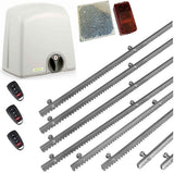 Σετ μοτέρ συρόμενης πόρτας PROTECO STRIKE-8 με 3 τηλεχειριστήρια, 8m μεταλλική κρεμαγιέρα και φωτοκύτταρα με ανακλαστήρα