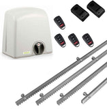 Σετ μοτέρ συρόμενης πόρτας PROTECO STRIKE-8 με 4 τηλεχειριστήρια, 4m μεταλλική κρεμαγιέρα και φωτοκύτταρα ενσύρματα