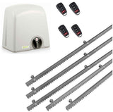 Σετ μοτέρ συρόμενης πόρτας PROTECO STRIKE-8 με 4 τηλεχειριστήρια και 5m μεταλλική κρεμαγιέρα