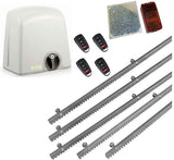 Σετ μοτέρ συρόμενης πόρτας PROTECO STRIKE-8 με 4 τηλεχειριστήρια, 5m μεταλλική κρεμαγιέρα και φωτοκύτταρα με ανακλαστήρα