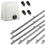 Σετ μοτέρ συρόμενης πόρτας PROTECO STRIKE-8 με 4 τηλεχειριστήρια και 7m μεταλλική κρεμαγιέρα