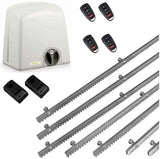 Σετ μοτέρ συρόμενης πόρτας PROTECO STRIKE-8 με 4 τηλεχειριστήρια, 7m μεταλλική κρεμαγιέρα και φωτοκύτταρα ενσύρματα