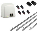 Σετ μοτέρ συρόμενης πόρτας PROTECO STRIKE-8 με 5 τηλεχειριστήρια, 4m μεταλλική κρεμαγιέρα και φωτοκύτταρα ενσύρματα