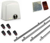 Σετ μοτέρ συρόμενης πόρτας PROTECO STRIKE-8 με 5 τηλεχειριστήρια, 4m μεταλλική κρεμαγιέρα και φωτοκύτταρα με ανακλαστήρα