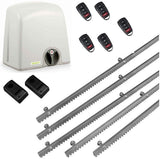 Σετ μοτέρ συρόμενης πόρτας PROTECO STRIKE-8 με 5 τηλεχειριστήρια, 5m μεταλλική κρεμαγιέρα και φωτοκύτταρα ενσύρματα