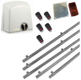 Σετ μοτέρ συρόμενης πόρτας PROTECO STRIKE-8 με 5 τηλεχειριστήρια, 5m μεταλλική κρεμαγιέρα και φωτοκύτταρα με ανακλαστήρα