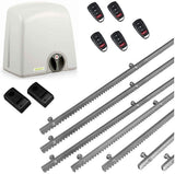 Σετ μοτέρ συρόμενης πόρτας PROTECO STRIKE-8 με 5 τηλεχειριστήρια, 7m μεταλλική κρεμαγιέρα και φωτοκύτταρα ενσύρματα