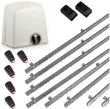 Σετ μοτέρ συρόμενης πόρτας PROTECO STRIKE-8 με 5 τηλεχειριστήρια, 8m μεταλλική κρεμαγιέρα και φωτοκύτταρα ενσύρματα