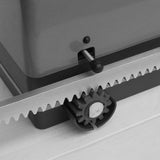 Τερματικός διακόπτης, μεταλλικό γρανάζι και μεταλλική κρεμαγιέρα μηχανισμού συρόμενης πόρτας VDS Simply SL600