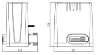 Διαστάσεις μοτέρ συρόμενης πόρτας DKC800