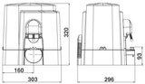 Διαστάσεις μηχανισμού συρόμενης πόρτας RIB K1400