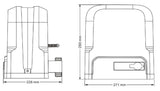 Διαστάσεις μοτέρ γκαραζόπορτας SLG600