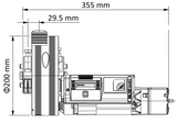 διαστάσεις μηχανισμού γκαραζόπορτας PUJOL WINNER PRO V3 600/200 EF
