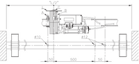 Διαστάσεις εγκατάστασης μοτέρ ρολού γκαραζόπορτας ACM Titan 220 E HR