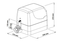 Διαστάσεις μοτέρ γκαραζόπορτας KINISIS-600